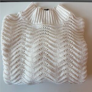 Zara - Cream - Chenille Mock Neck Sweater size L